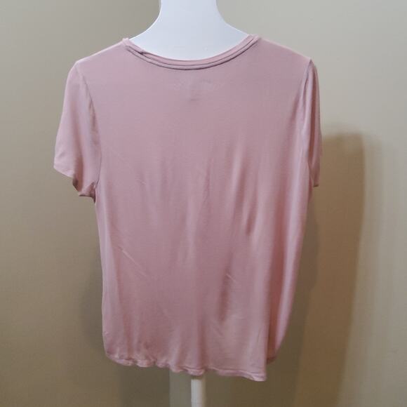 .Aeropostale Seriously Soft Perfect Crew Pocket Tee Size XL Pink - Picture 6 of 7